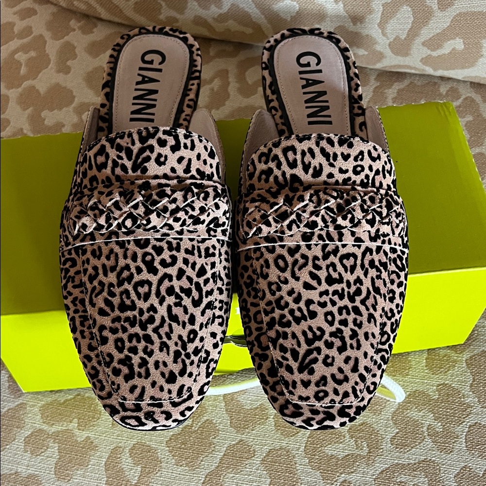 Gianni Bini Leopard Print Mules